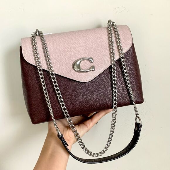 New Coach Leather Shoulder & Crossbody Bag In Colorblock - Picture 2 of 16